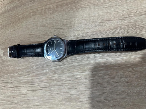 POEDAGAR Men's Watch – Quartz, Black Dial, Leather Strap